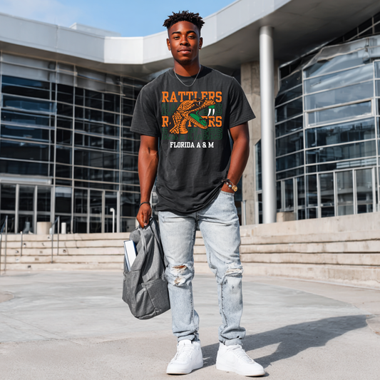 Florida A&M Rattlers T-Shirt – FAMU Inspired Orange & Green Graphic Tee – HBCU Pride Unisex Shirt