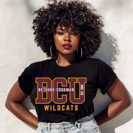 BCU Wildcats T-Shirt – Bethune-Cookman University HBCU Pride Graphic Tee | BCU Est. 1904 Shirt