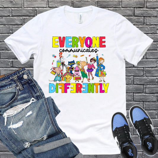 Autism Awareness Shirt – Everyone Communicates Differently | Neurodiversity Tee