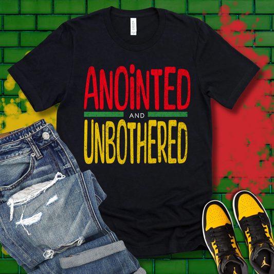 Anointed and Unbothered Christian T-Shirt | Faith Based Streetwear Tee